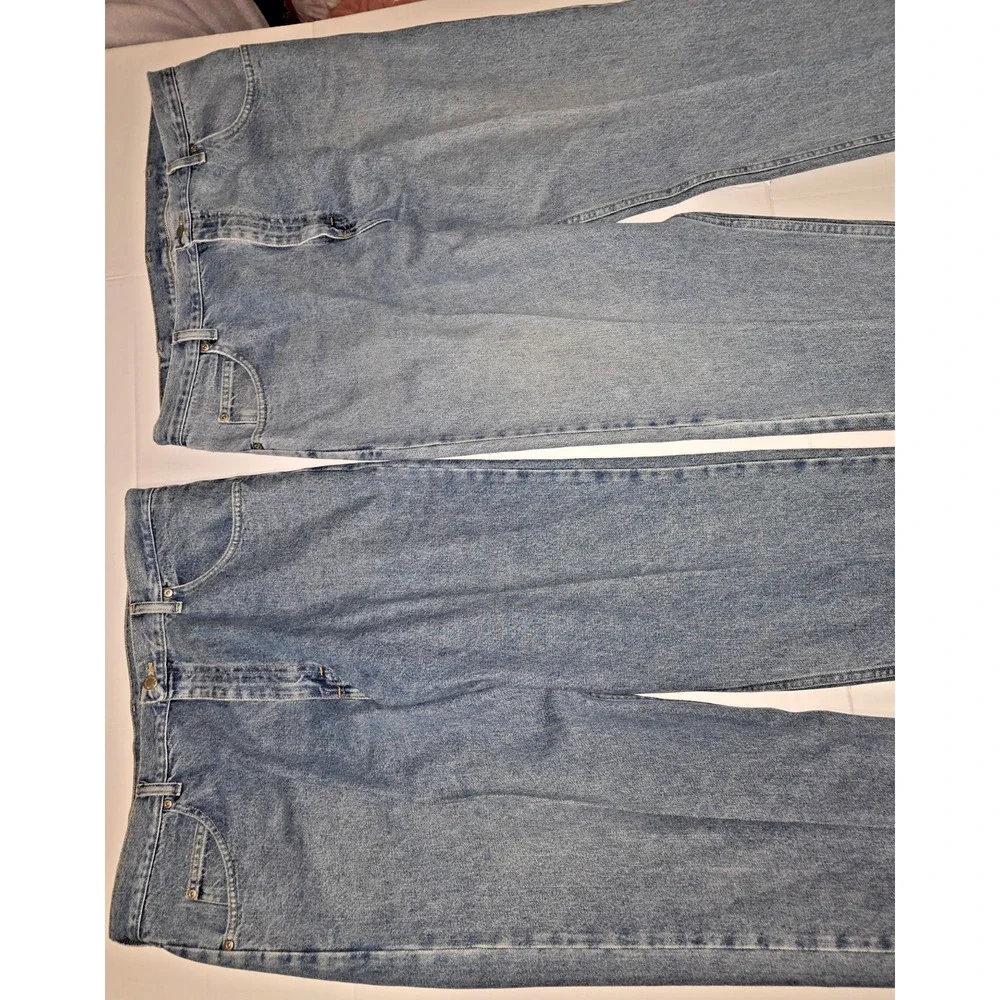 Lot of 2pcs Wrangler Men’s Blue Straight Leg Casual Style Jeans Size 40x32 M020 - Picture 14 of 16